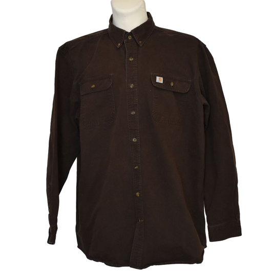 Brún Carhartt bómullarskyrta