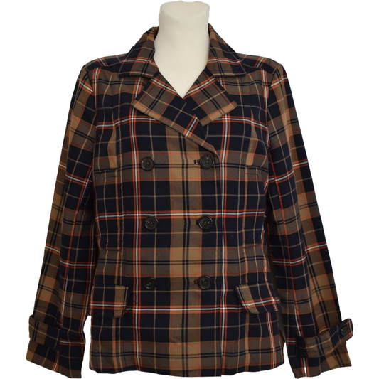 Köflóttur Tommy Hilfiger trench jakki