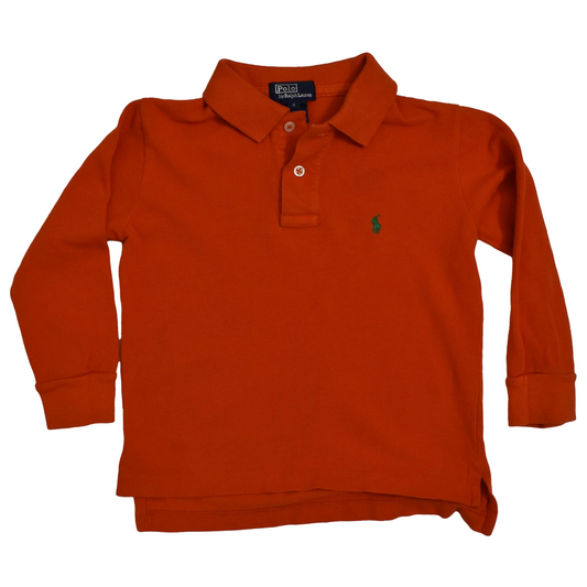Appelsínugulur Ralph Lauren barna polo bolur