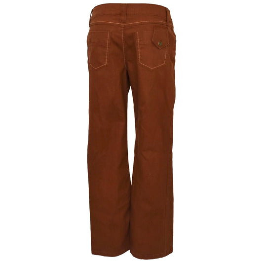 Appelsínugular low waist buxur