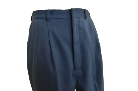 Vintage high waist bláar suit buxur