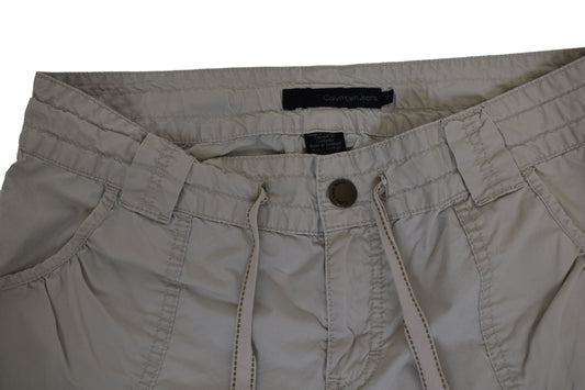 Ljósgráar Calvin Klein capri buxur