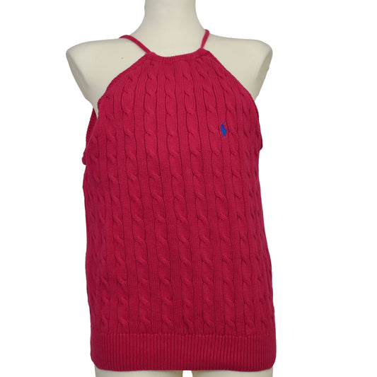 Bleikur Ralph Lauren hlýrabolur