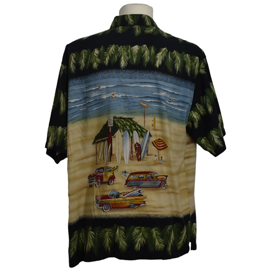 Hawaii skyrta með strandarmynd