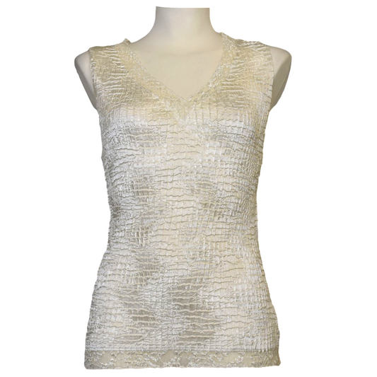 Hvítur origami v-neck hlýrabolur