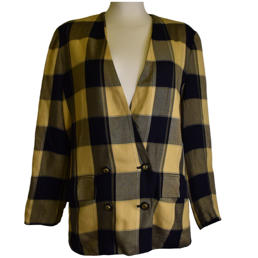 Vintage köflóttur blazer