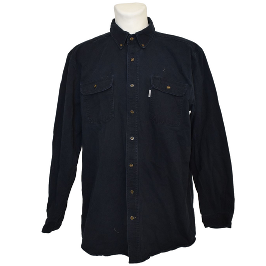 Blá Carhartt bómullarskyrta