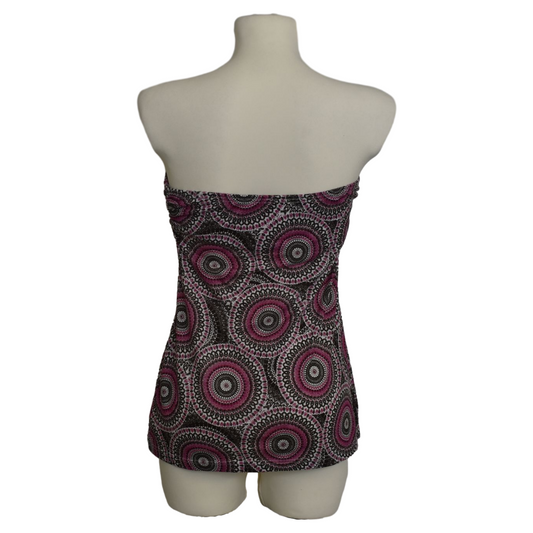 Fjólublár mynstraður bómullar tube top