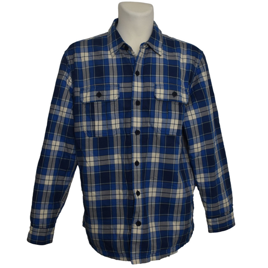 Blá L.L Bean þykk flannel skyrta