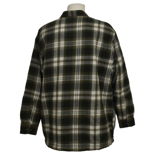 Græn köflótt St. John’s Bay þykk flannel skyrta