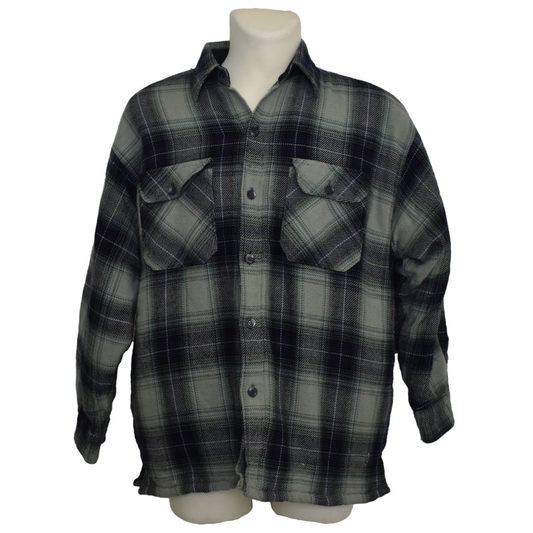 Þykk köflótt flannel skyrta