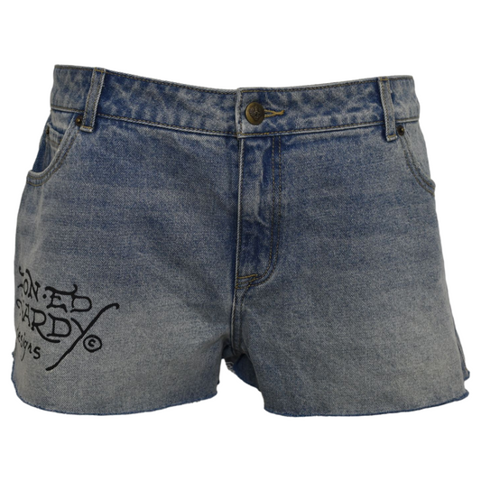 Ed Hardy hot pants með myndskrauti