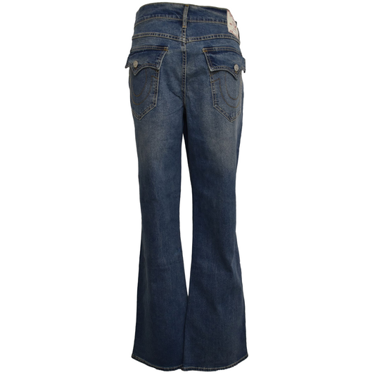 True Religion bláar bootcut gallabuxur